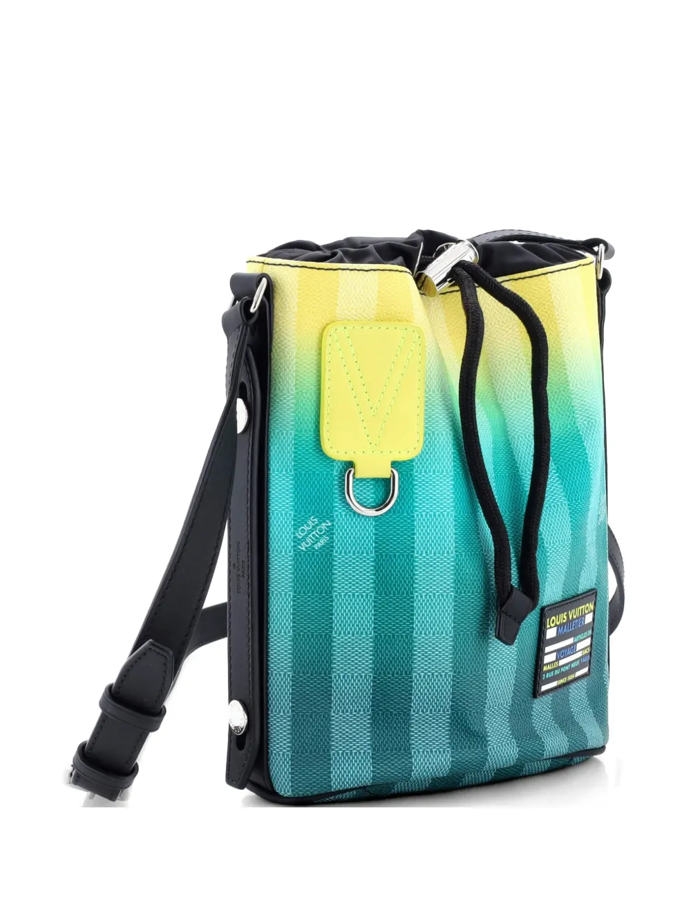  Louis Vuitton Pre-owned Borsa A Tracolla Sac Marin Bag Limited Edition Gradient Damier Stripes Bb - Verde 