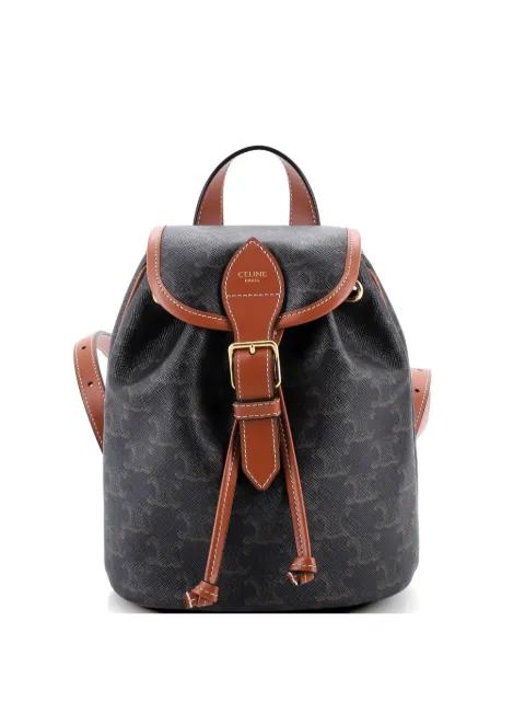 Celine Pre-Owned mochila Folco Triomphe mini de lona revestida