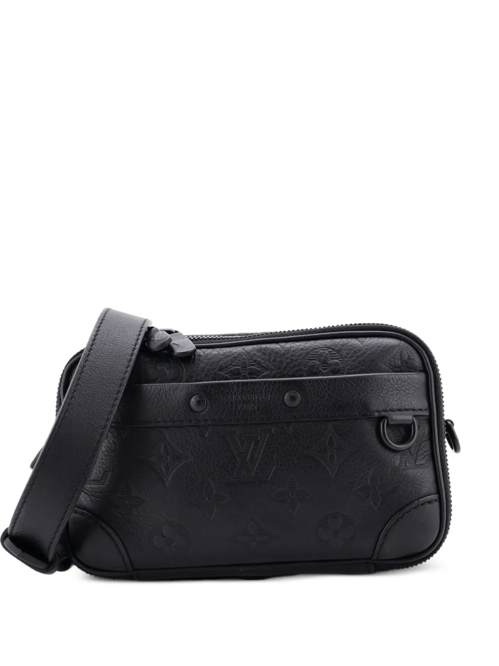 Louis Vuitton Pre-Owned Alpha Wearable Wallet Monogram Shadow Leather crossbody bag - Schwarz