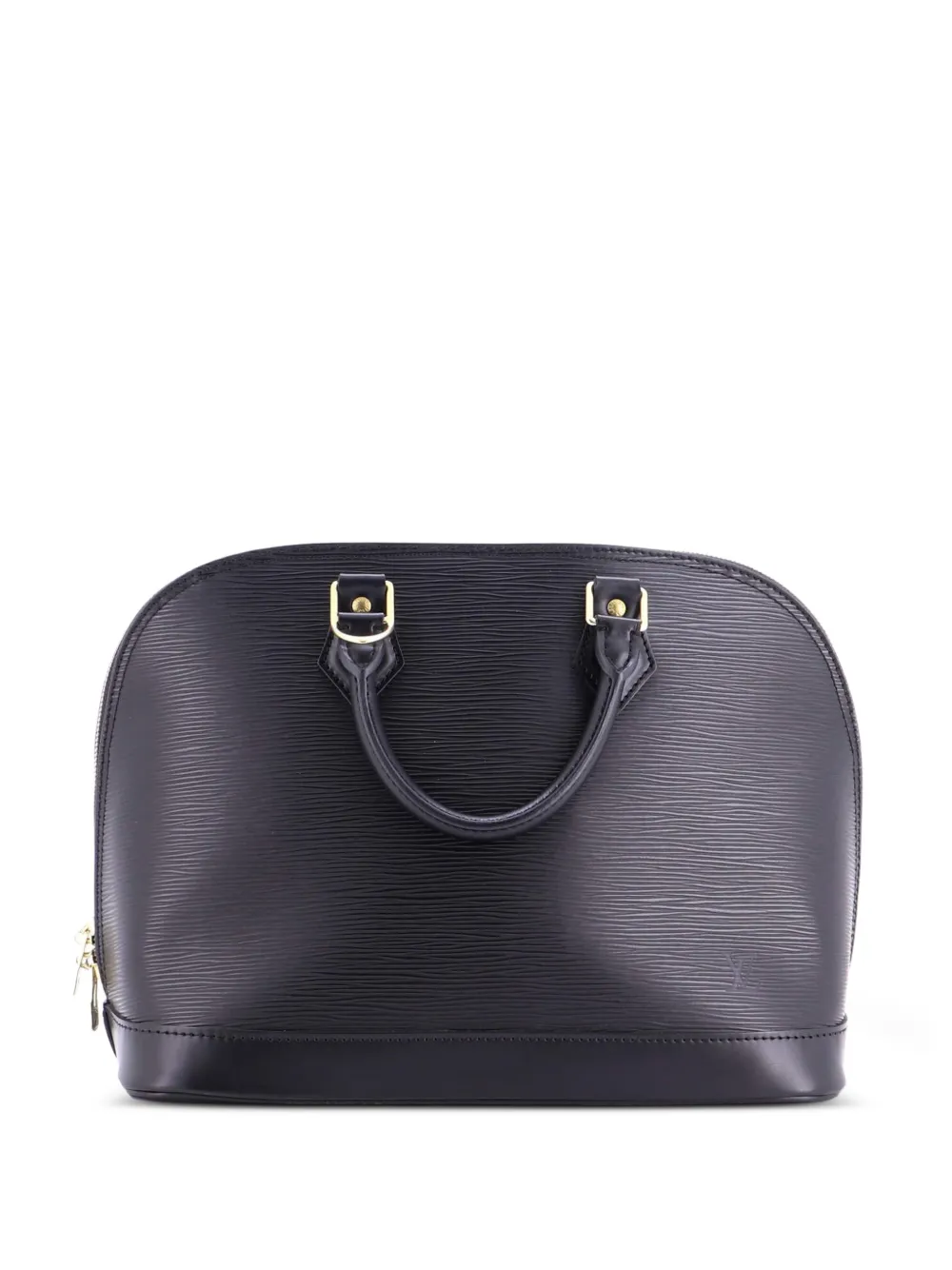 Pre-owned Louis Vuitton Vintage Alma Handbag Epi Leather Pm Satchel In Black
