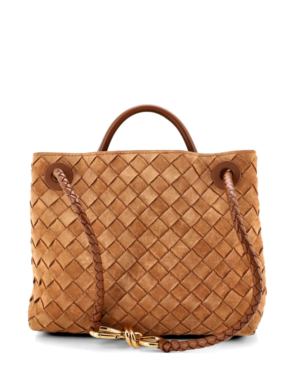 Bottega Veneta Pre-Owned Borsa a tracolla Andiamo piccola in nappa con design Intrecciato - Marrone