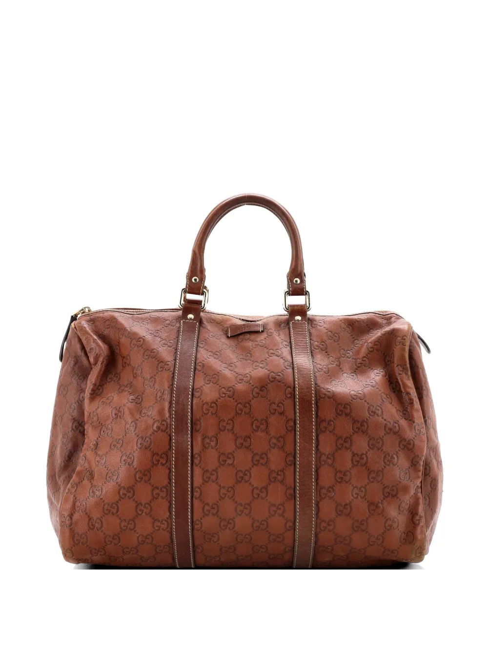Gucci Pre-Owned Borsa a mano Joy Boston medio in pelle Guccissima - Marrone