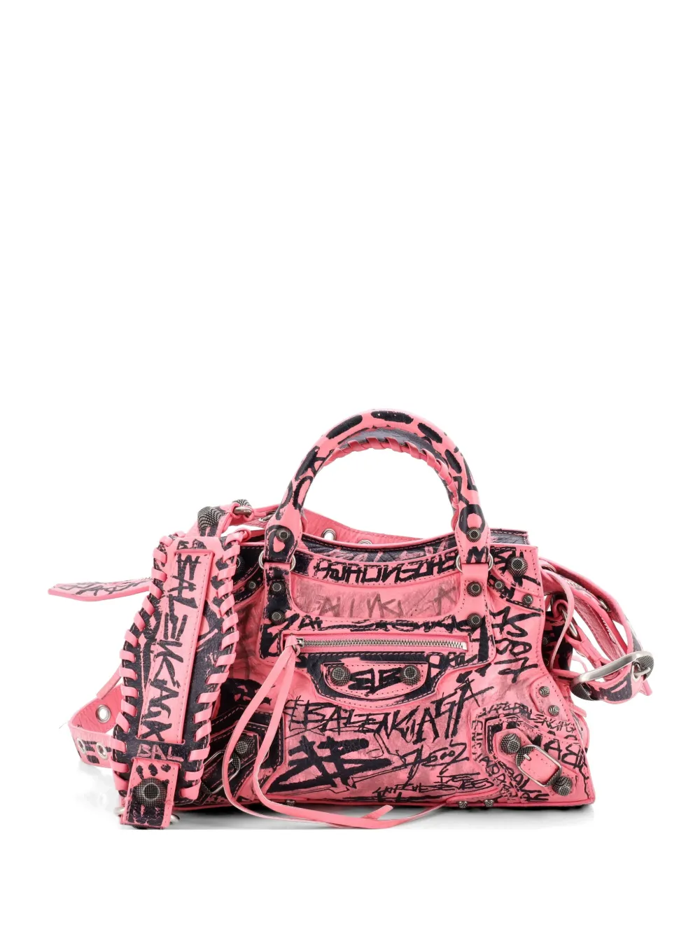 Balenciaga Pre-Owned Borsa tote Neo Cagole Graffiti City - Rosa