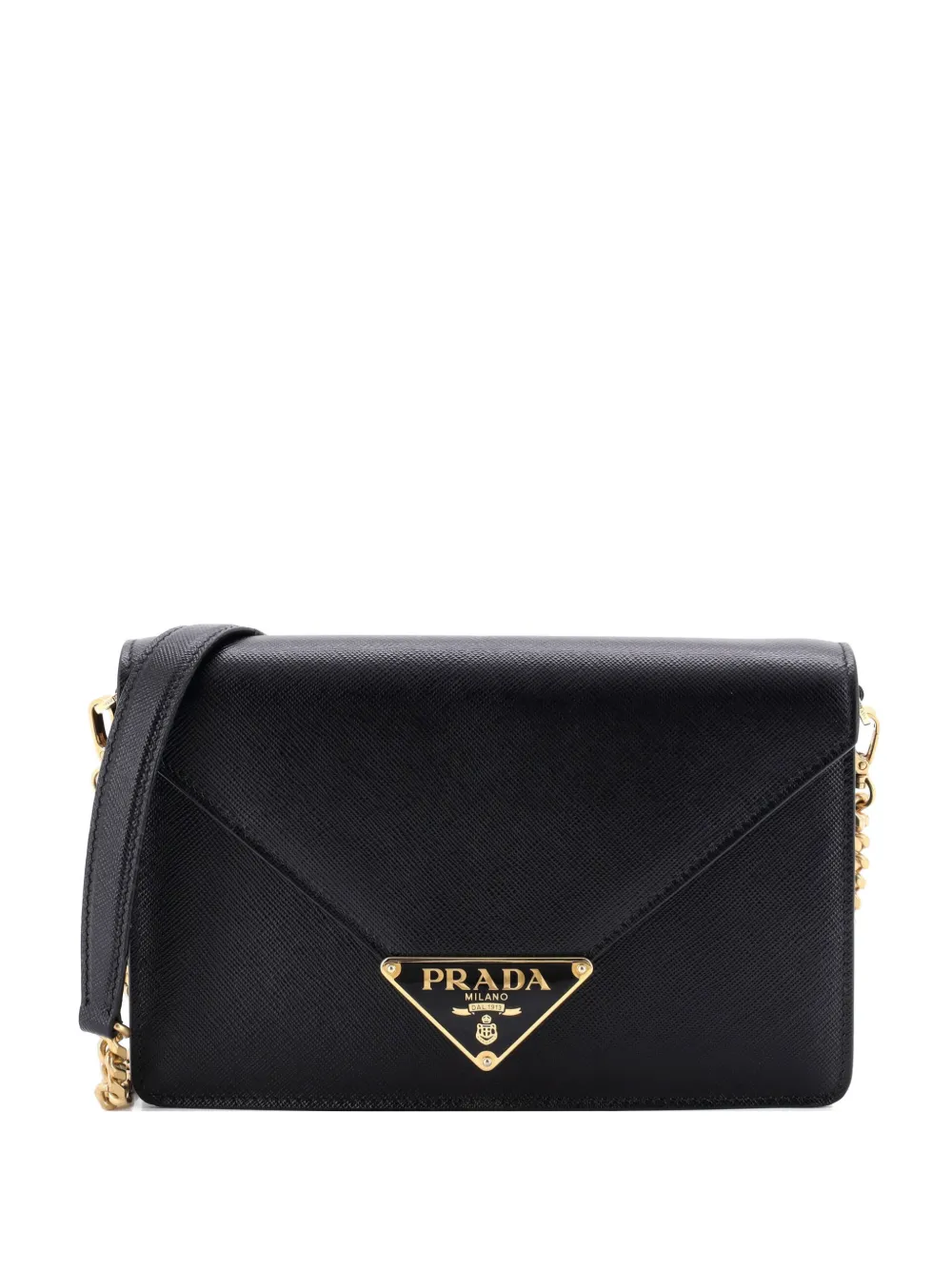 Prada Pre-Owned Borsa a tracolla con catena - Nero