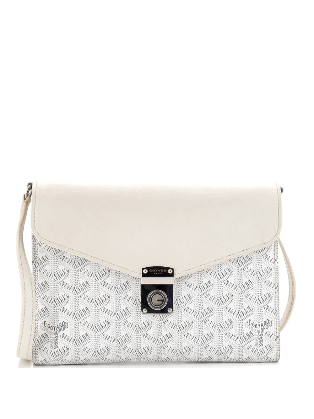 Goyard Pre-Owned Chypre Wallet on Strap Coated Canvas with Leather crossbody bag - Weiß