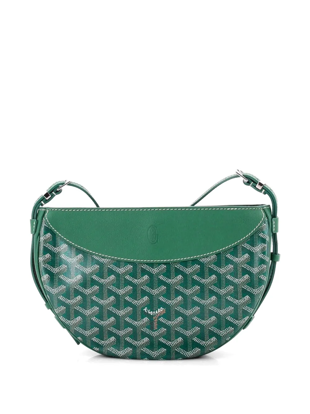 Goyard Pre-Owned Hirondelle Coated Canvas and Leather shoulder bag - Grün