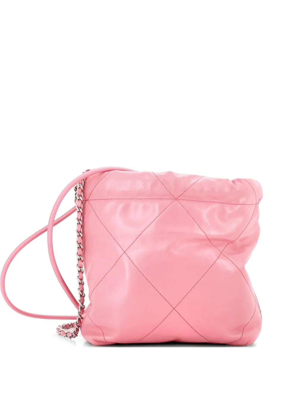 CHANEL Pre-Owned Borsa a tracolla 22 mini in pelle di vitello trapuntata - Rosa
