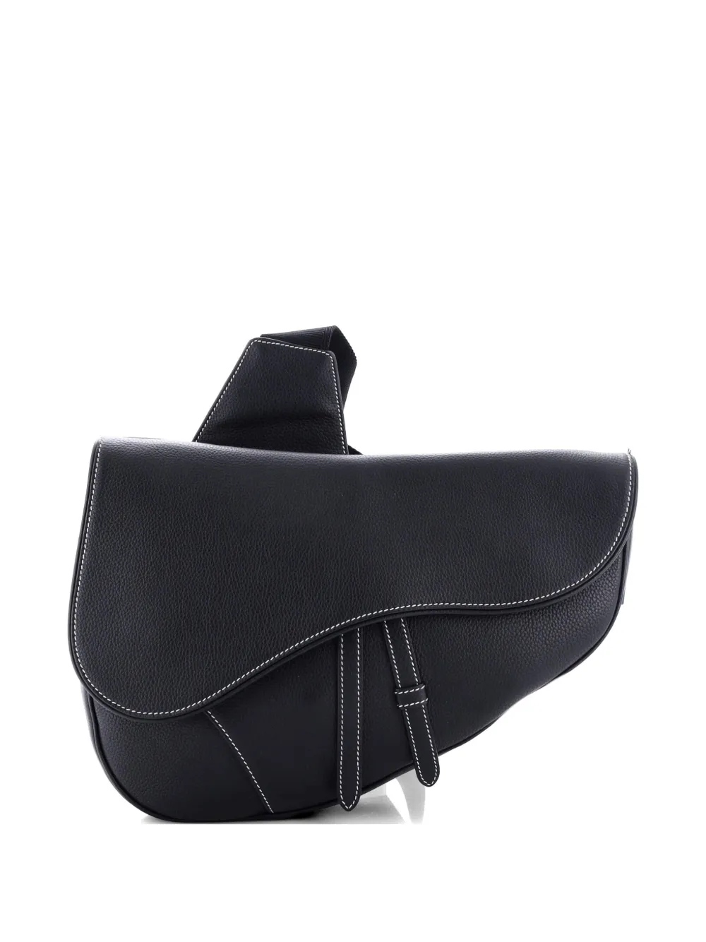 Christian Dior Pre-Owned Borsa a tracolla Saddle maxi in pelle - Nero