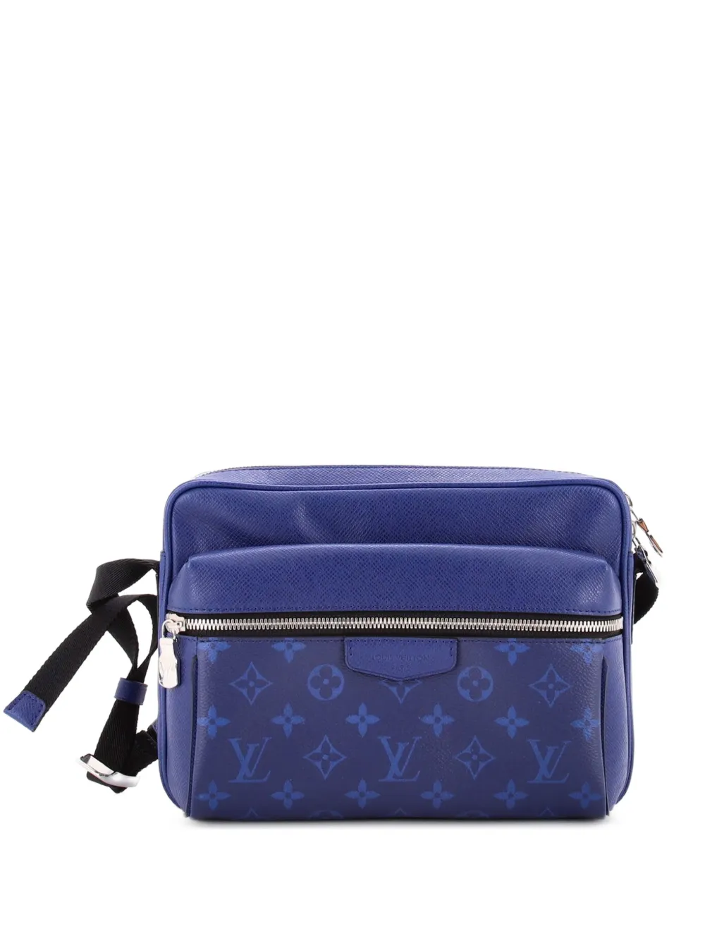 Louis Vuitton Pre-Owned Borsa a tracolla Outdoor Messenger Bag in pelle Taigarama con monogramma - Blu
