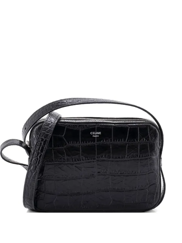 Celine Pre-Owned Horizontal Phone Pouch Crocodile Embossed Leather