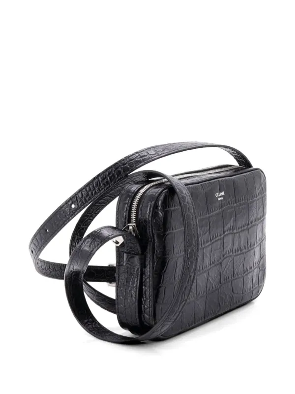 Celine Pre-Owned Horizontal Phone Pouch Crocodile Embossed Leather