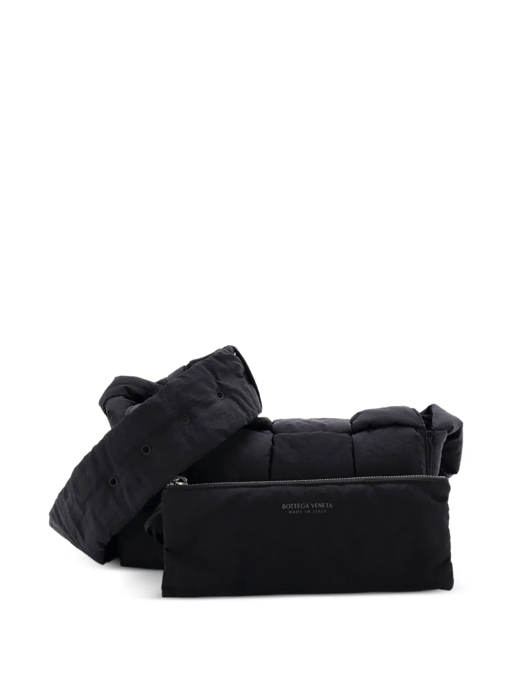 Bottega Veneta Pre-Owned Borsa a tracolla Tech Cassette Intrecciato Nylon imbottita - Nero