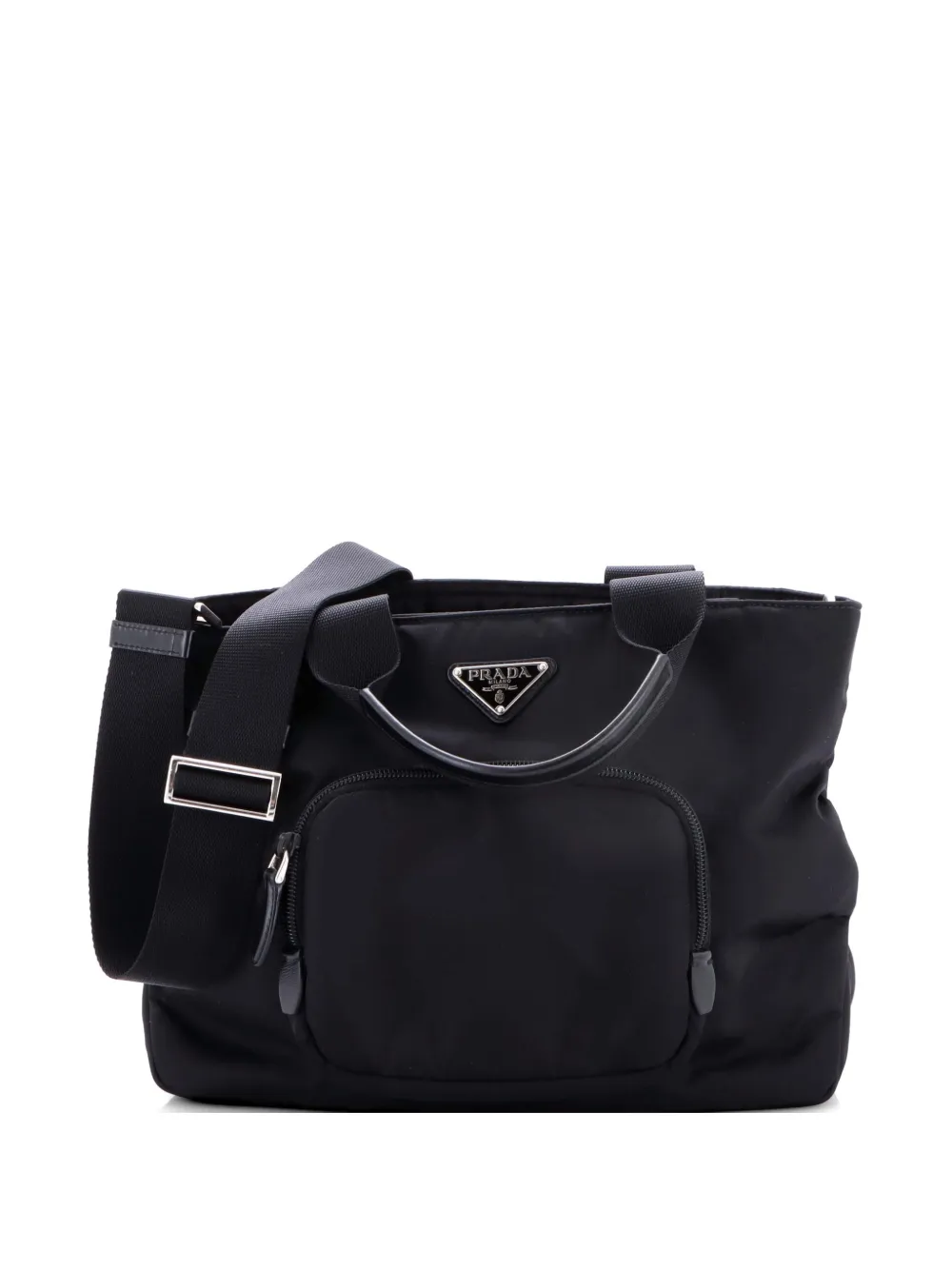 Prada Pre-Owned Borsa tote con tasca frontale - Nero