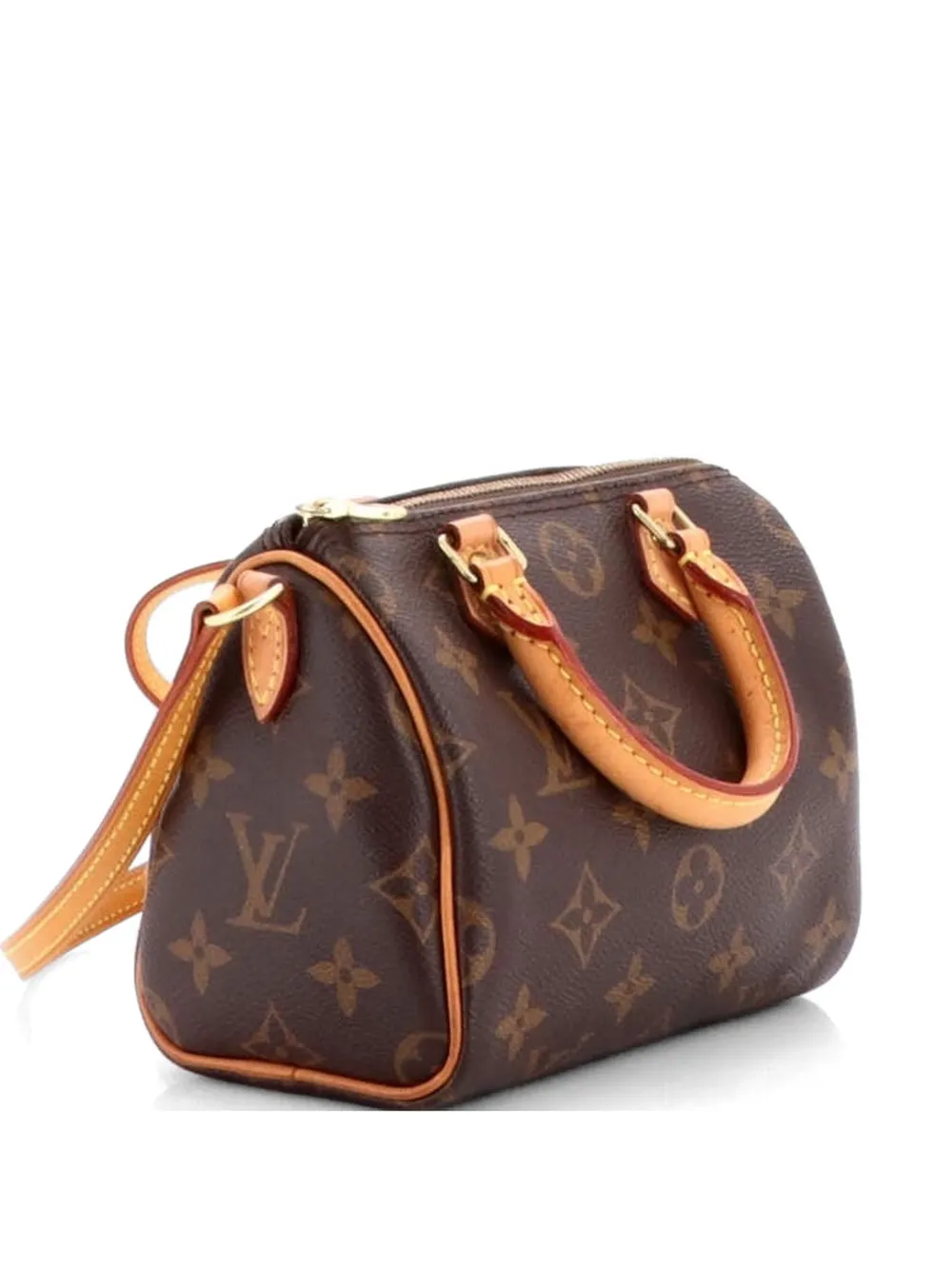Louis Vuitton Pre-Owned Borsa a tracolla Speedy Bandouliere Nano in tela con monogramma - Marrone