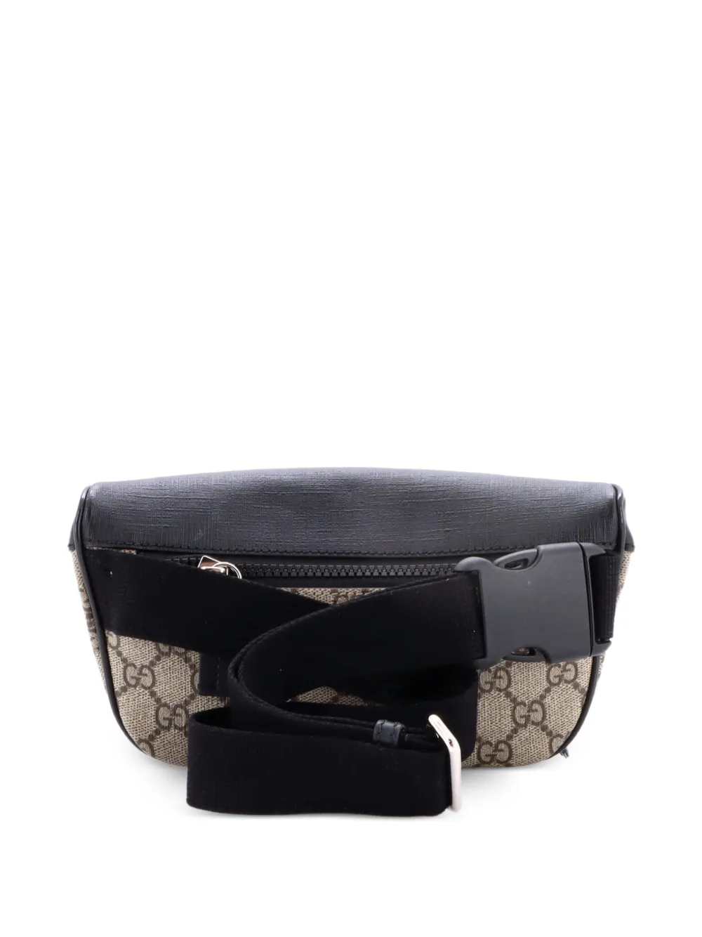 Pre-owned Gucci Eden Waist Bag Gg Coated Canvas Medium Belt Bag In Black