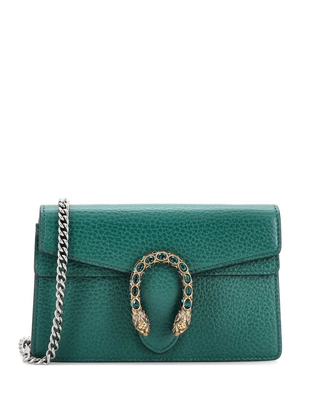 Gucci Pre-Owned Dionysus Bag Leather Super Mini clutch bag - Green
