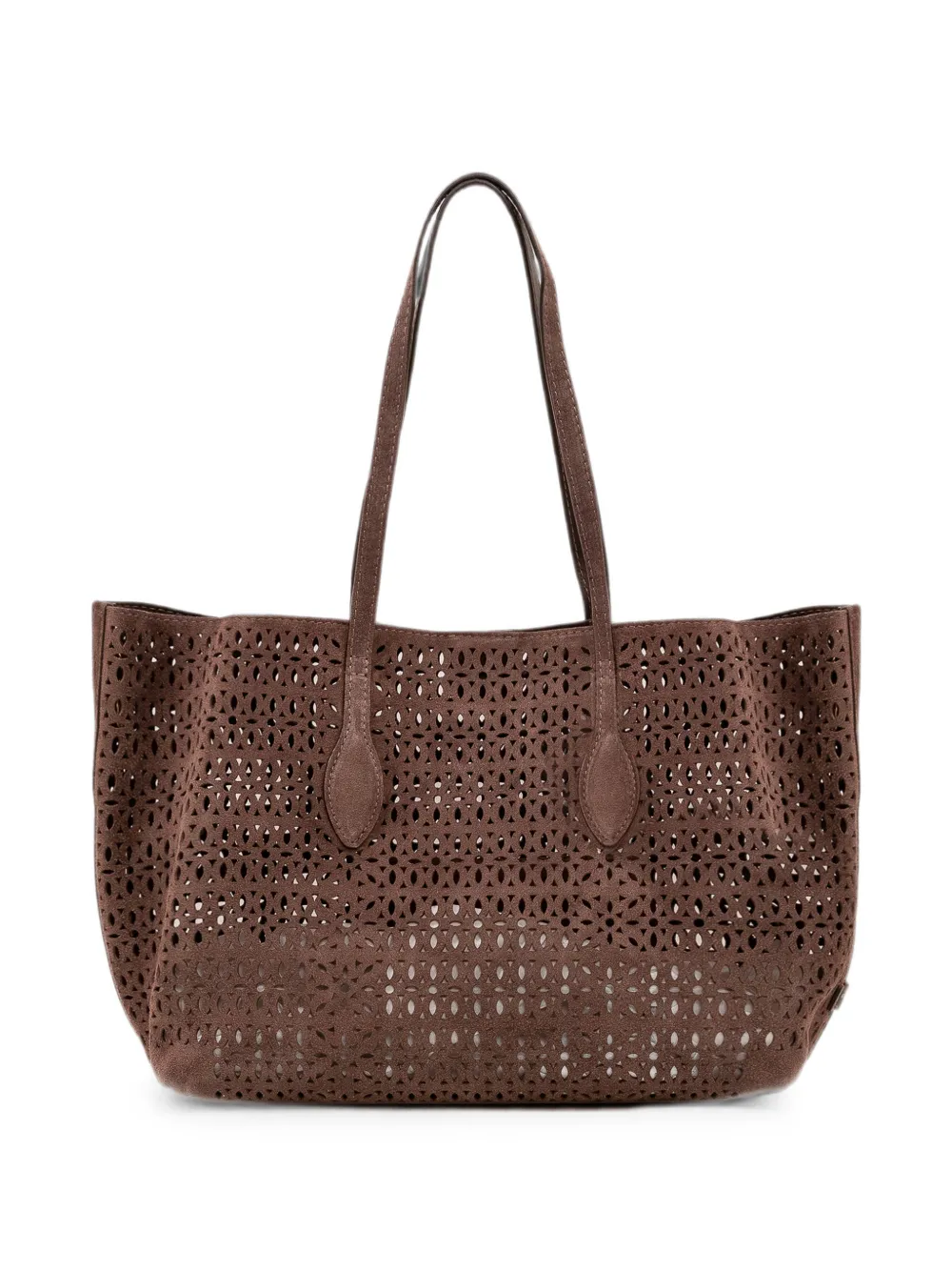 GIANNI CHIARINI Mashup laser-cut tote bag - Marrone