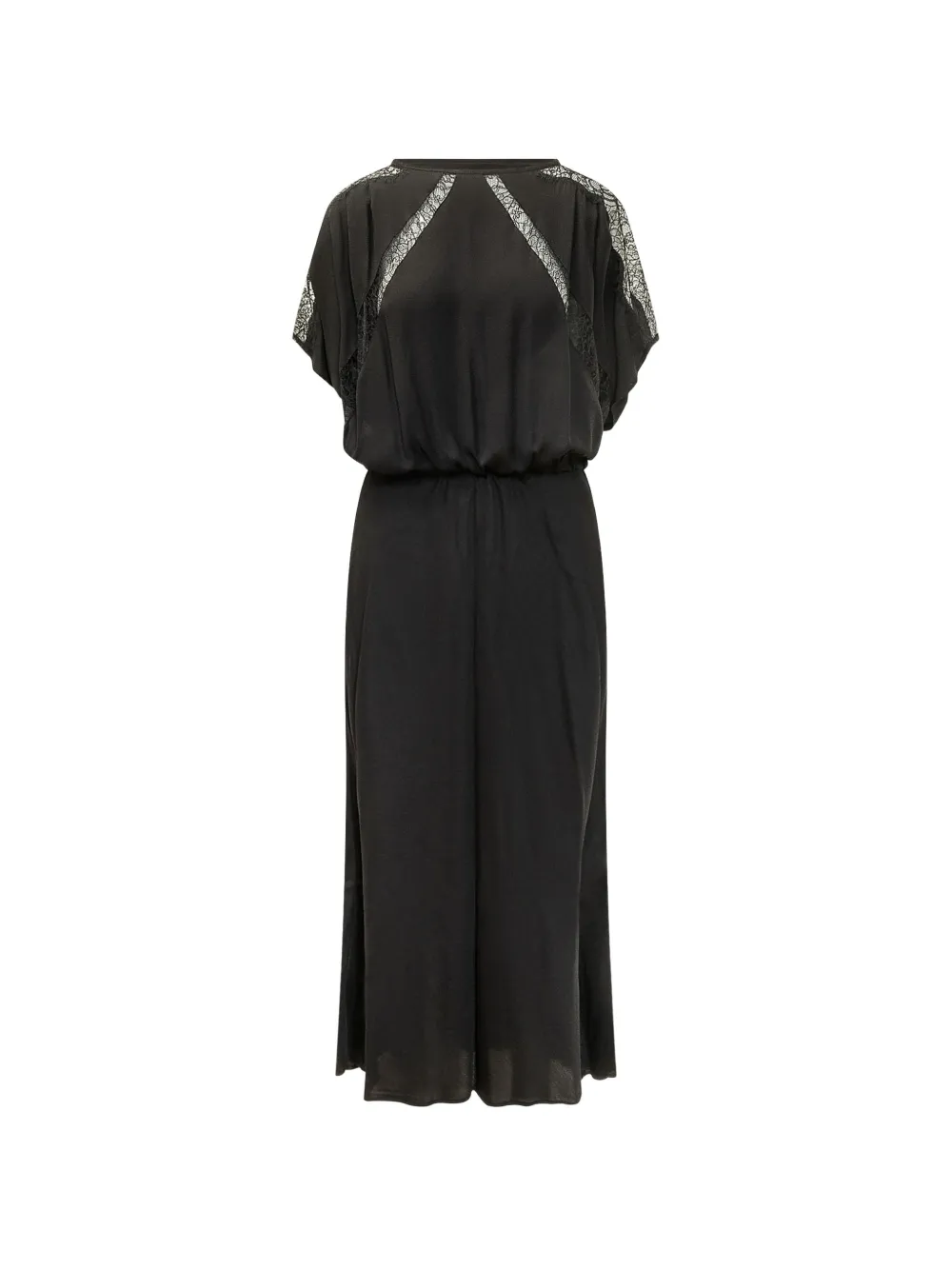 PINKO lace-insert twill dress - Schwarz