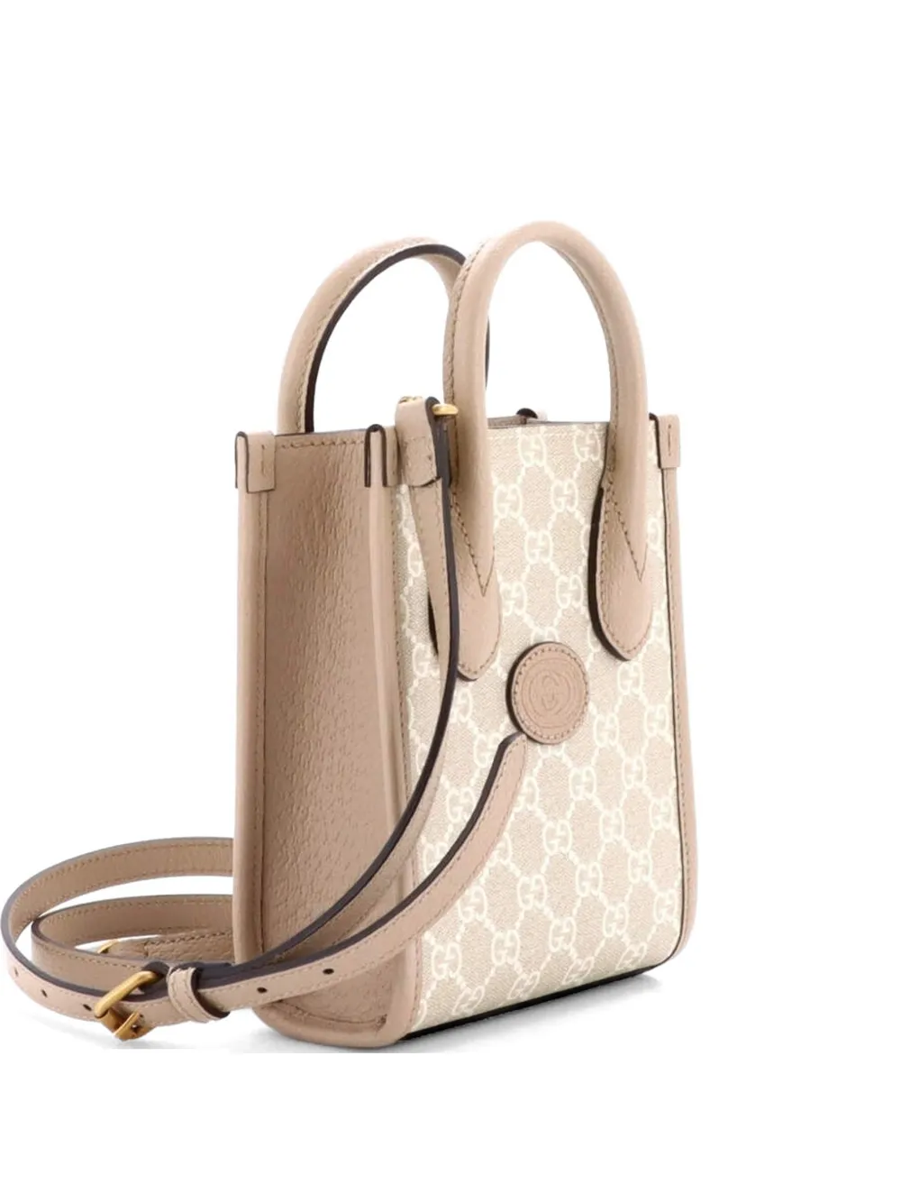 Gucci Pre-Owned Borsa a tracolla GG mini in tela cerata con applicazione - Toni neutri
