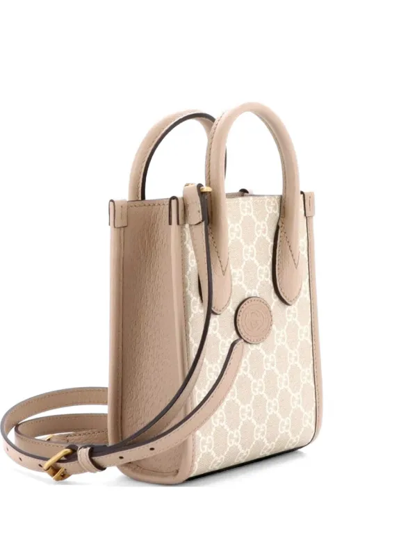 Gucci Pre-Owned インターロッキングG パッチ トート GGコーテッド