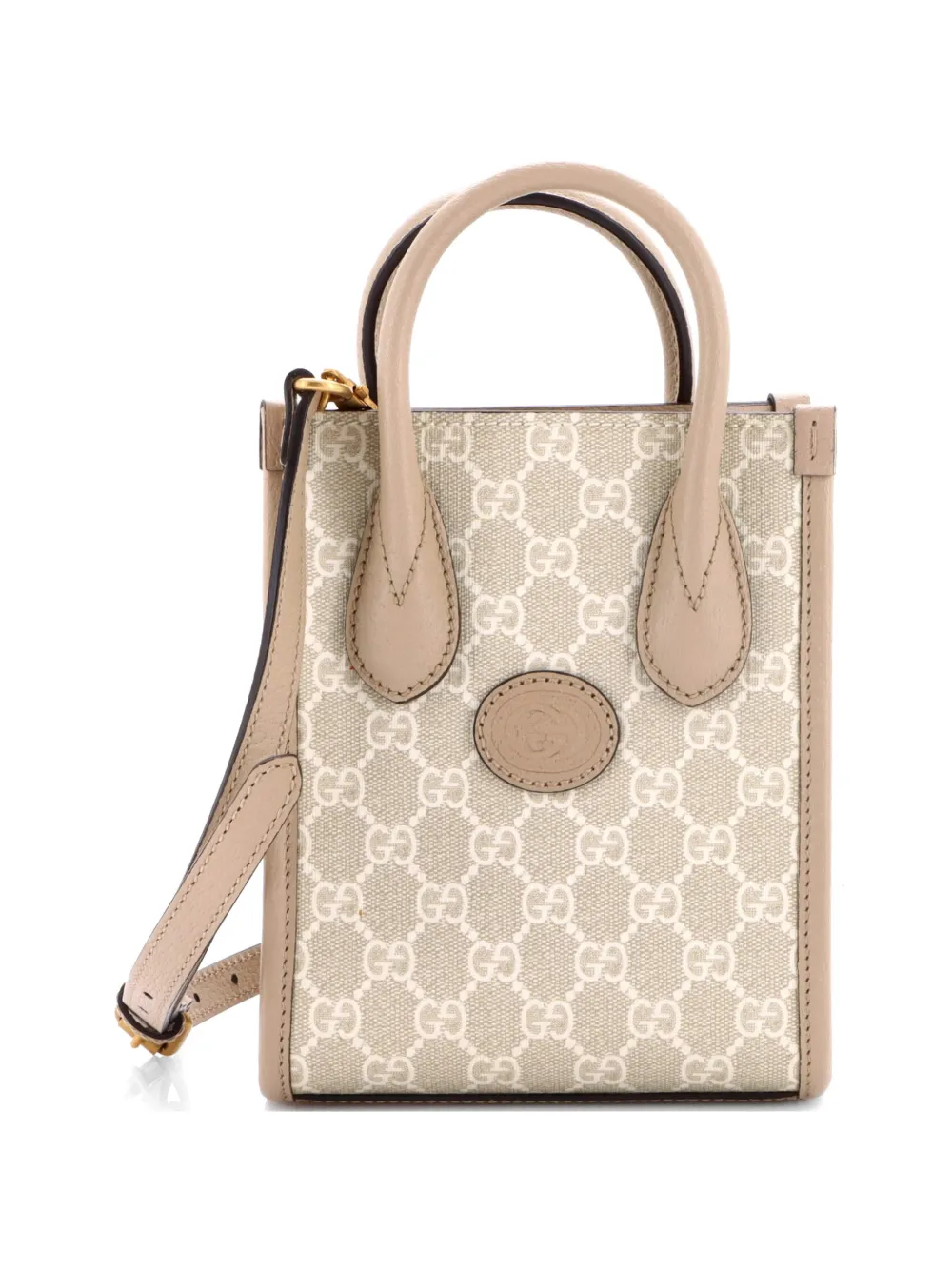 Gucci Pre-Owned Borsa a tracolla GG mini in tela cerata con applicazione - Toni neutri