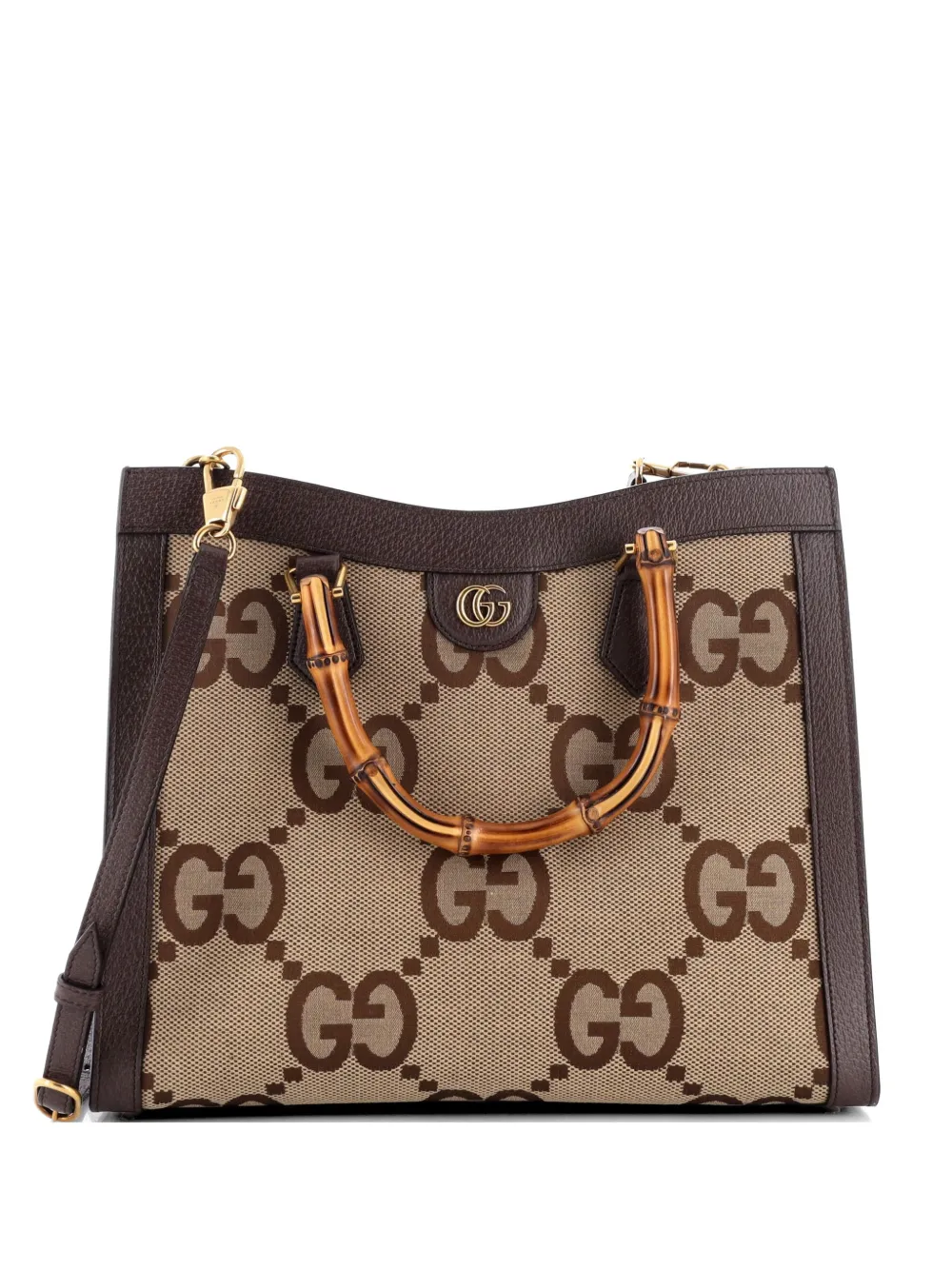 Gucci Pre-Owned Borsa tote Diana NM in tela Jumbo GG media - Marrone