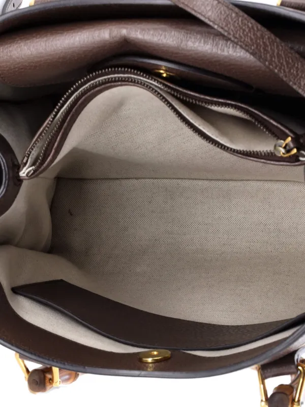 Gucci Pre-Owned Diana NM Bamboo Handle Jumbo GG Canvas Medium Tote