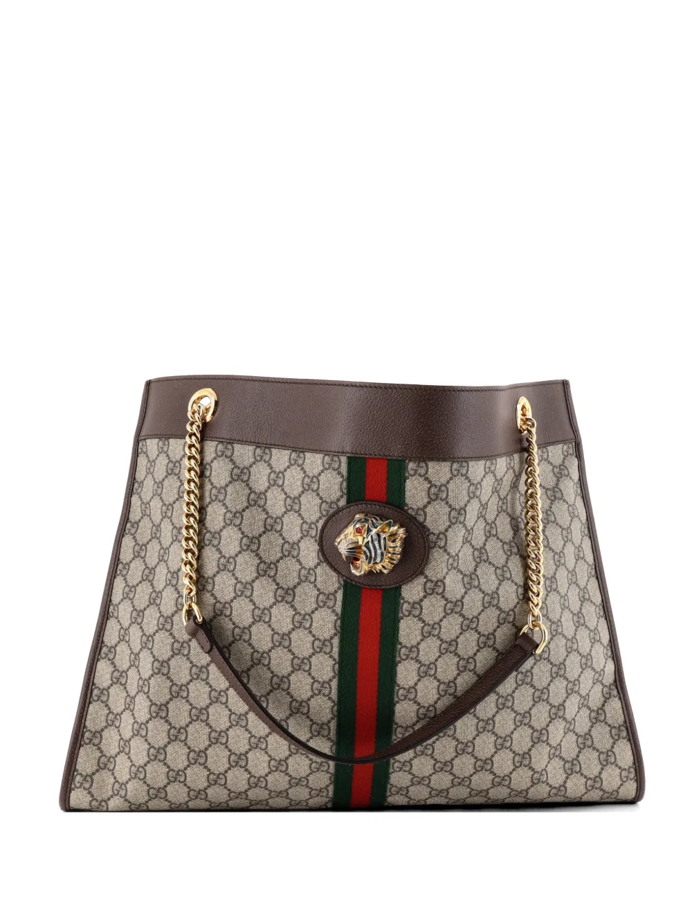 Gucci Pre-Owned Borsa tote Rajah Chain GG - Marrone