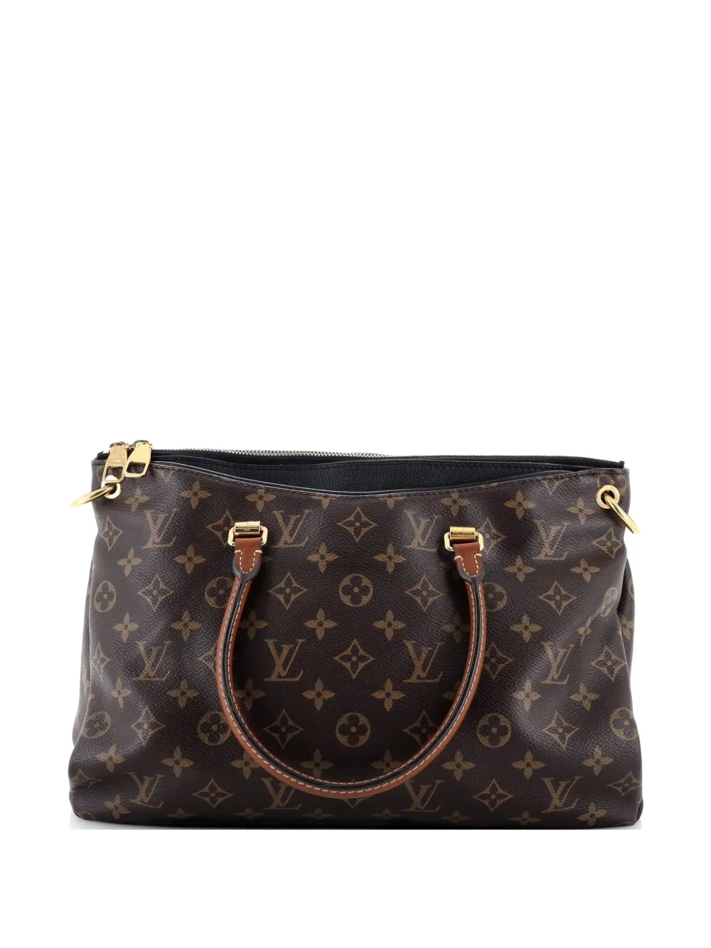 Louis Vuitton Pre-Owned Borsa tote Pallas in pelle e tela con monogramma e tracolla - Nero