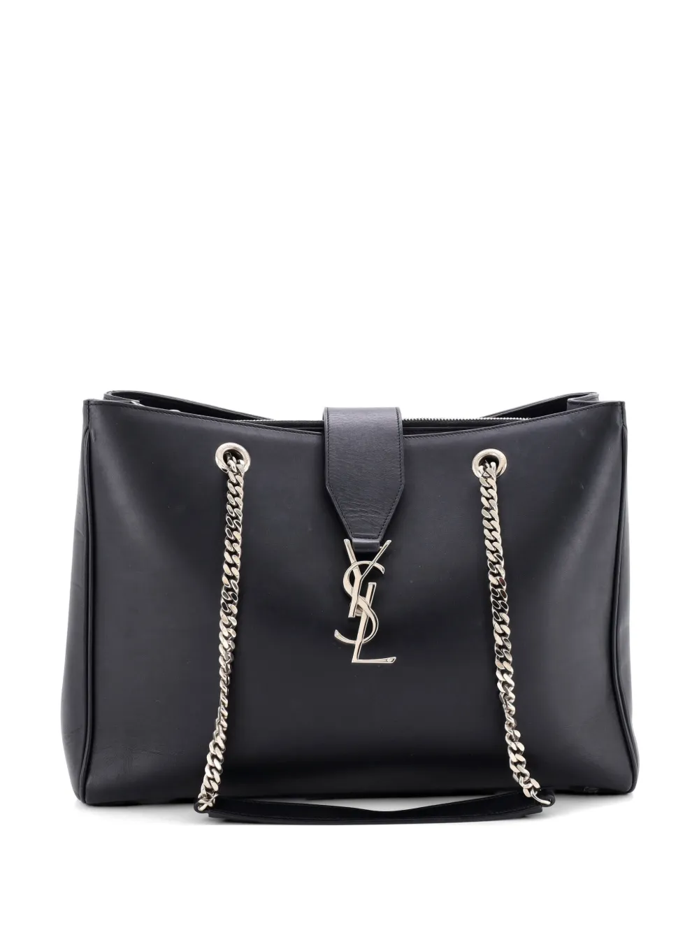 Saint Laurent Pre-Owned Classic Monogram Shopper Leather Large tote bag - Black