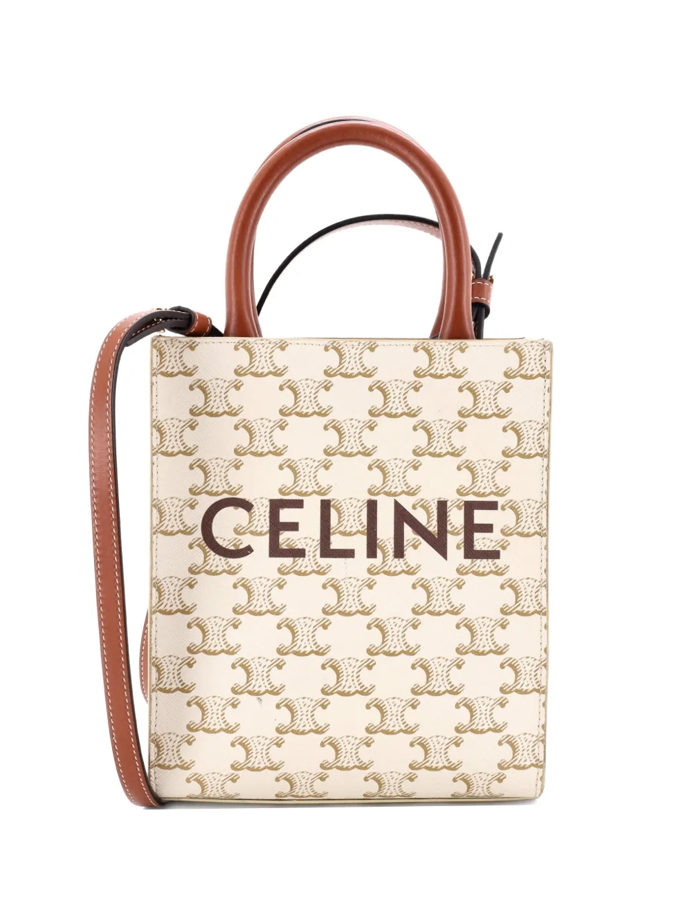 Celine Pre-Owned Borsa a tracolla Triomphe mini - Marrone