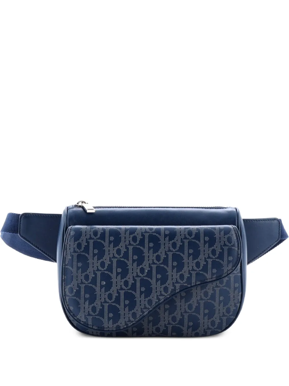 Christian Dior Pre-Owned Marsupio Saddle World Tour in pelle Oblique Galaxy - Blu