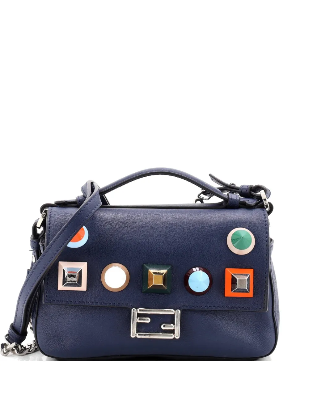 Fendi Pre-Owned Borsa a spalla Double Baguette micro - Blu