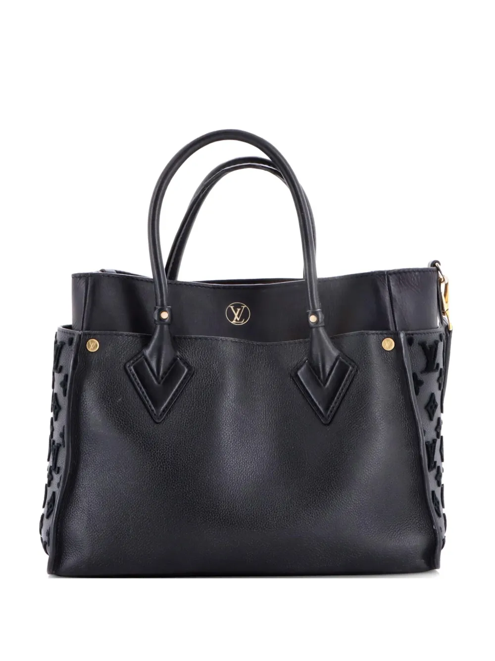 Louis Vuitton Pre-Owned Borsa tote On My Side Tuffetage MM in pelle con monogramma - Nero