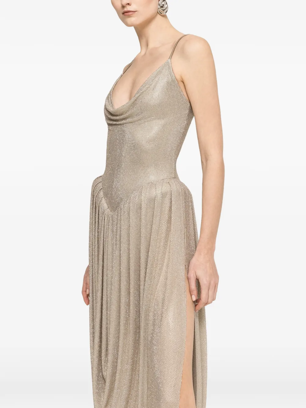 NISSA Maxi-jurk met oversized heup Zilver