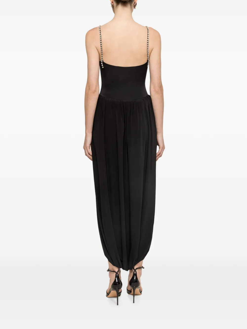 NISSA Midi-jurk met oversized heupen Zwart