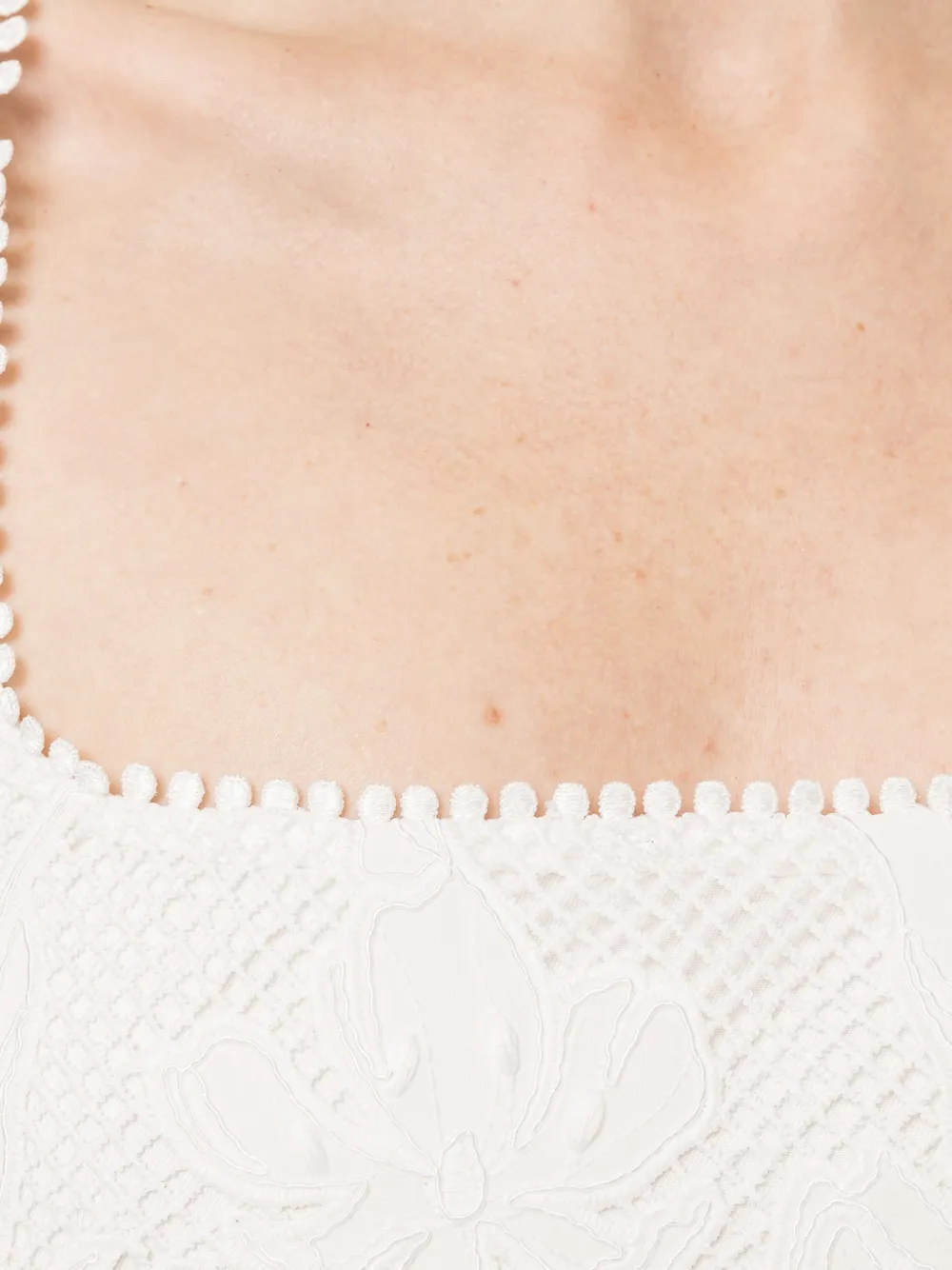 NISSA Midi-jurk met kant Wit