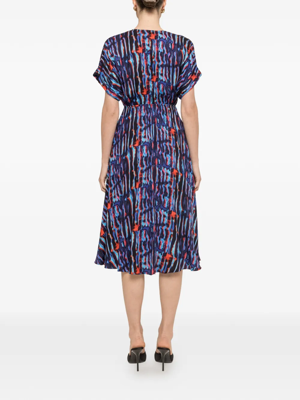 NISSA Viscose midi-jurk met print Blauw
