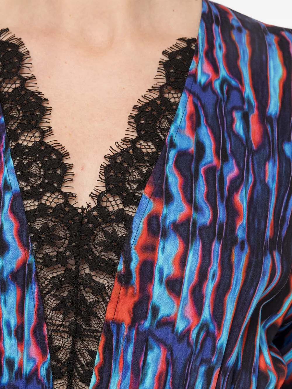 NISSA Viscose midi-jurk met print Blauw