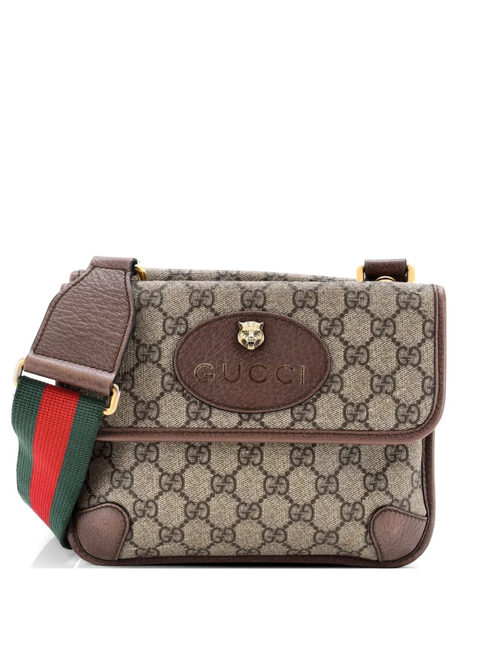Gucci Pre-Owned Neo Vintage Flap Messenger GG Coated Canvas Small crossbody bag - Marrone