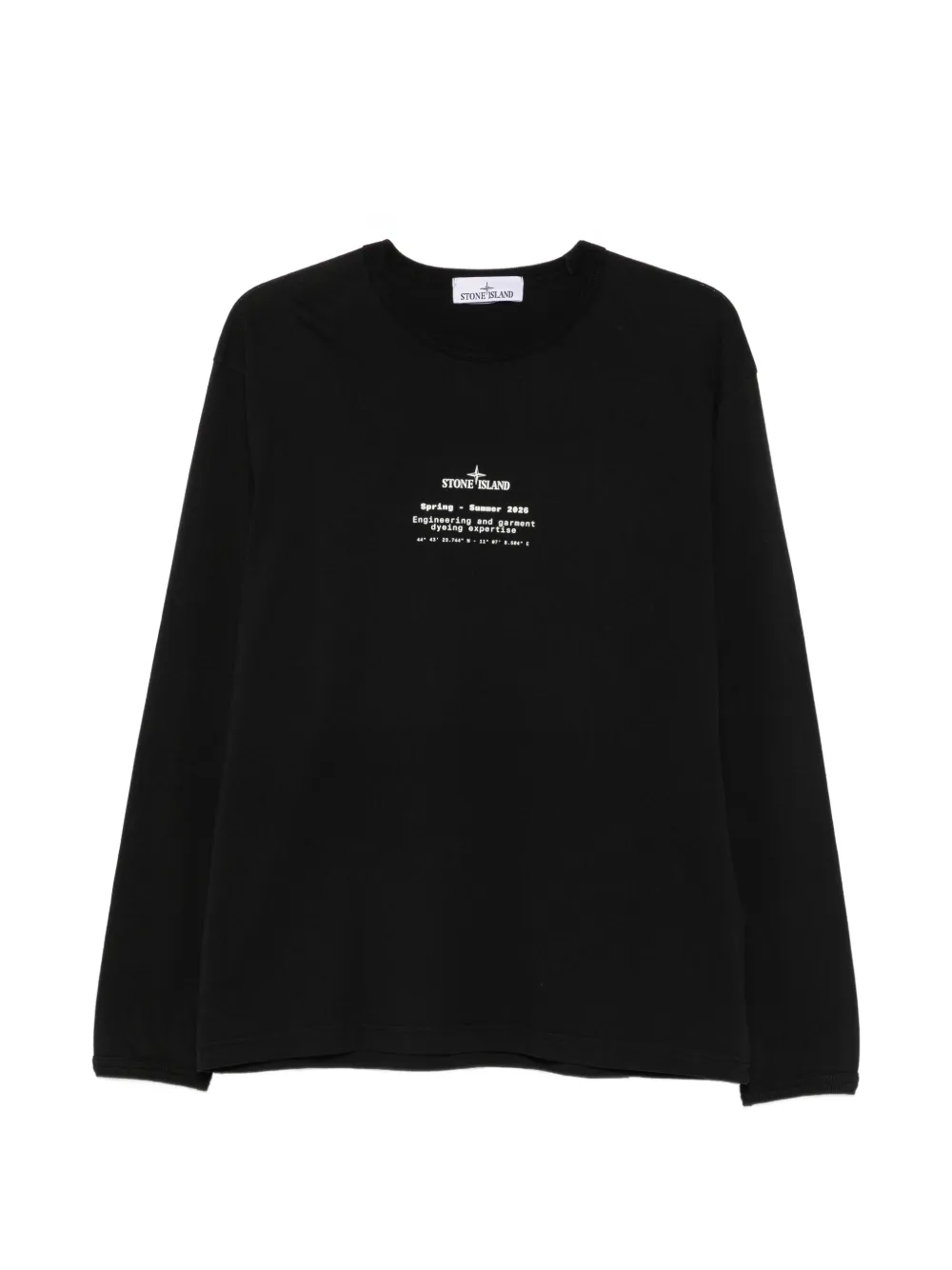 Stone Island logo-print long-sleeve T-shirt - Nero