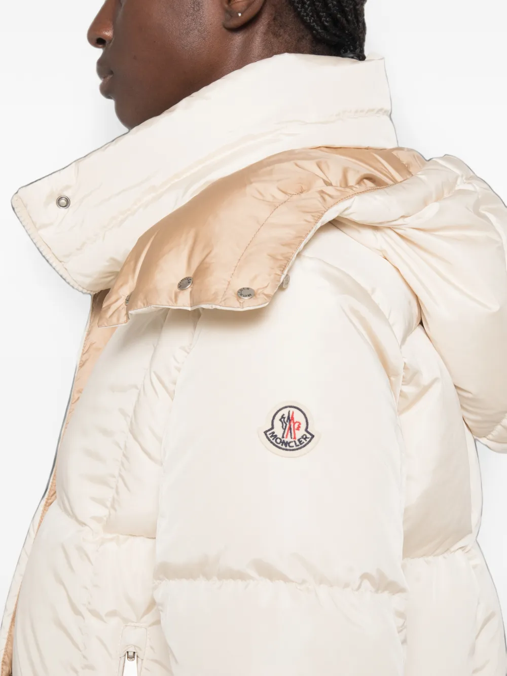 Moncler Castelnew gewatteerd jack Beige