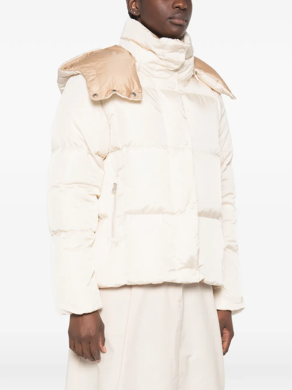 Moncler Castelnew gewatteerd jack Beige