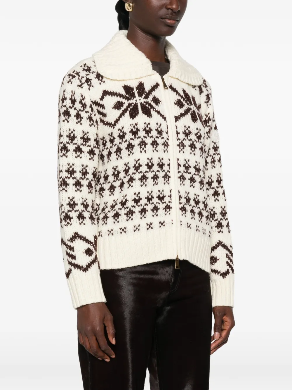 Moncler Donsjack met capuchon Beige