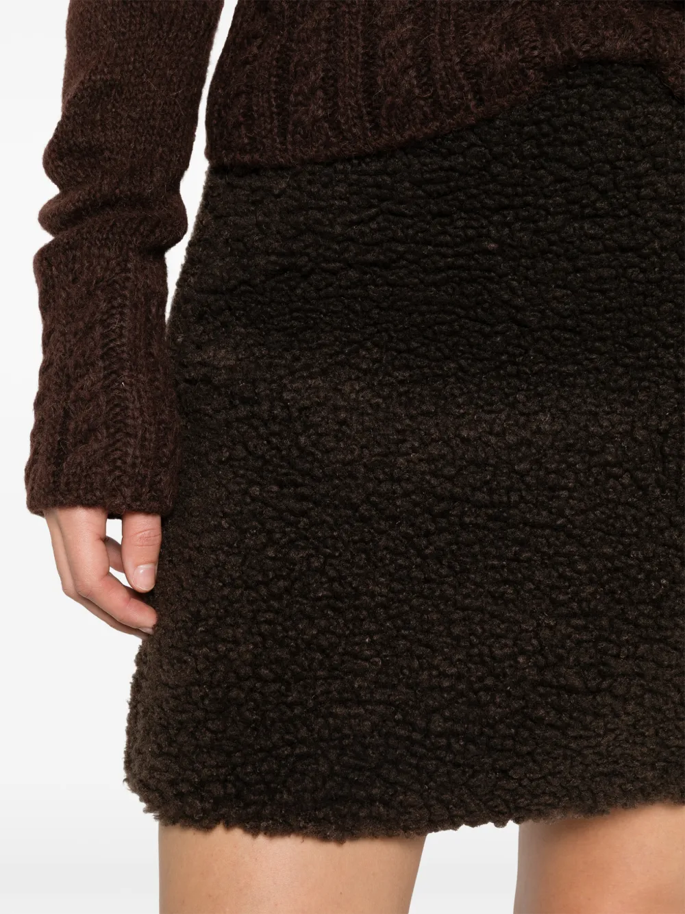 Moncler teddy mini skirt Bruin