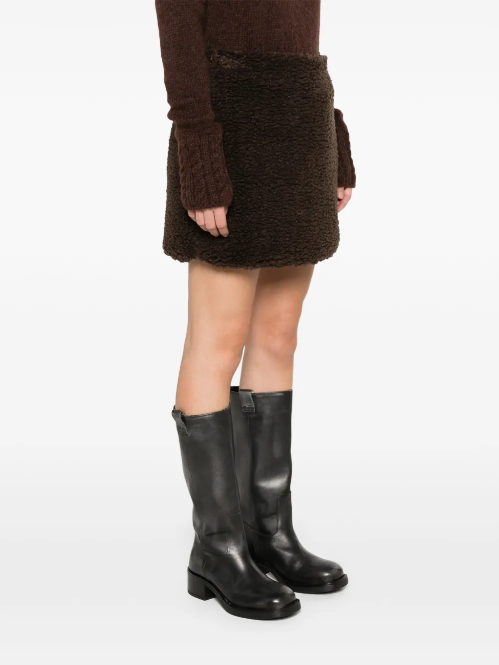 Moncler teddy mini skirt Bruin