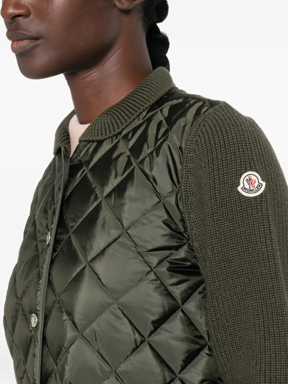 Moncler Gewatteerd donsjack Groen