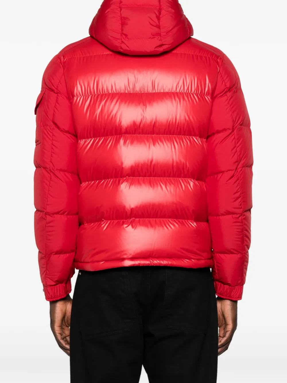 Moncler Maya gewatteerd jack met capuchon Rood