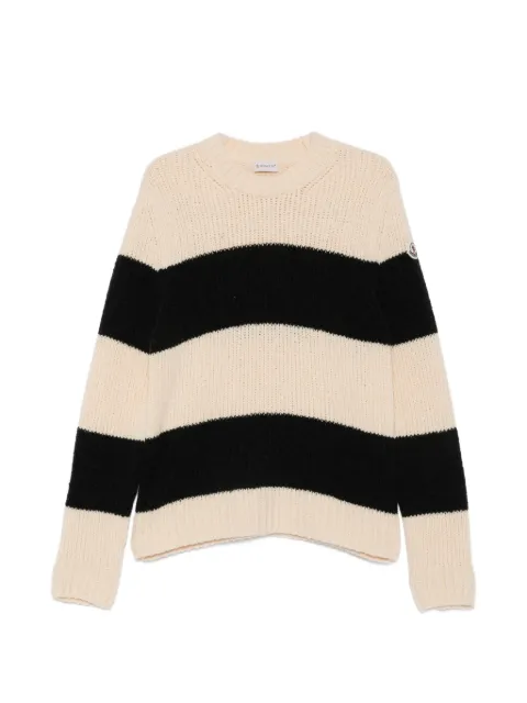 Moncler jersey de bouclé a rayas