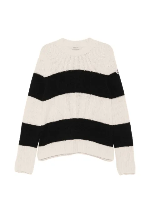 Moncler jersey de bouclé a rayas